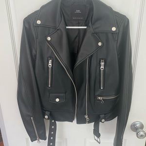 Black leather jacket